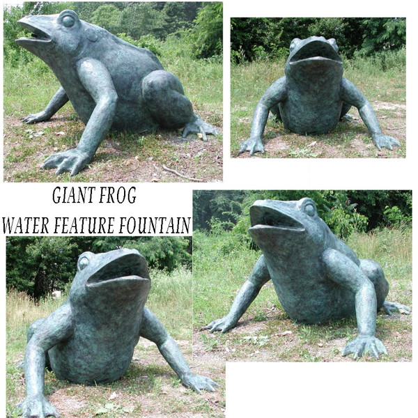 Giant Frog Water Feature Garden Spitter Bronze Sculpture